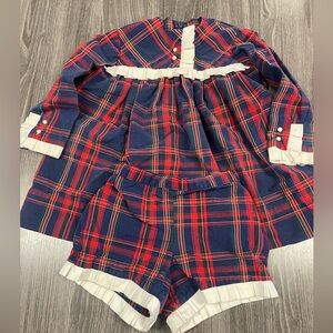 True vintage little girls set dress shorts 2/3